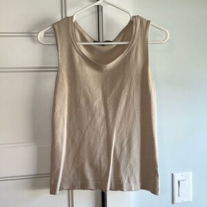 Beige light-weight sweater tank